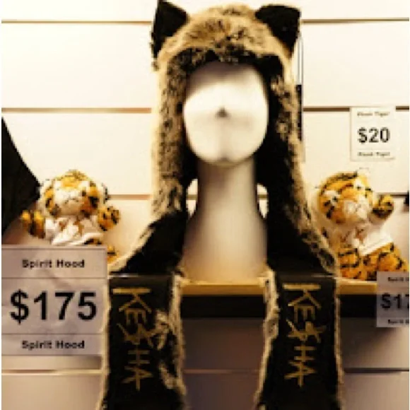 DISO ISO IN SEARCH OF RACCOON SPIRITHOODS ADULT HOOD HAT Raccoon Davy Crockett Style Fur Hat- Hts1780 - Etsy main image 2